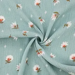 1 Yard Seafoam Rayon Crinkle Apparel Fabric 50/52 inches Width
