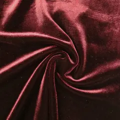 1 Yard New Maroon Stretch Velvet Soft Medium Weight Fabric for Apparel & Costumes Decor 58/60" Wide