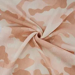 1 Yard Peach Rayon Crinkle Apparel Fabric For Dresses Skirts Blouses Sewing Projects 50/52" Width