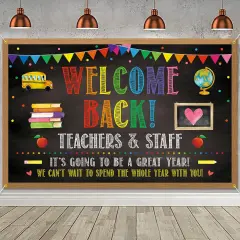 Welcome Back Backdrop Banner Back to School
