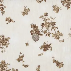 1 Yard Wide 50/52" Rayon Crinkle Taupe Fabric Lightweight Woven Apparel