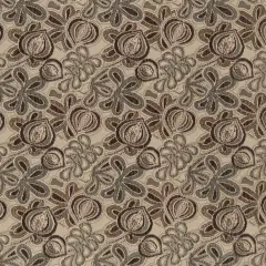 Sand - AquaTeal,brown Floral Upholstery Fabric 54 Inches"