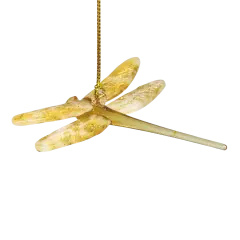 Egyptian Glass Dragonfly Ornament - Yellow