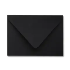 Colorplan EBONY BLACK - 91 Lb. / 135 gsm / 8 pts Matte Premium Cardstock Paper Text A2 Euro Flap Envelopes Bulk Pack of 250