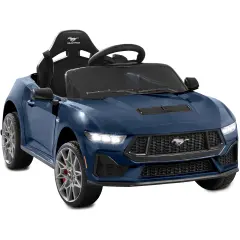 Best Choice Products Kids 12V Electric Ride-On Car Officially Licensed Ford Mustang w/ Remote, LED Lights Blue