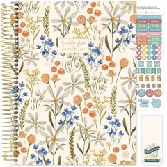 bloom daily planners 2025-26 Academic Planner, Hard Cover, 8.5" x 11", Whimsical Wildflowers