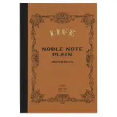 Life Noble Notebook - 6" x 8", A5, Brown, Blank