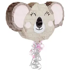 Koala Pinata - Pull String Animal Pinata, Koala, Animal, Jungle Theme Birthday Party Decorations (Small, 16.5x10x3 In) Grey
