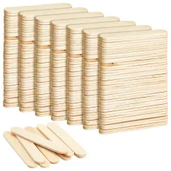300 Pack Small Wooden Popsicle Sticks for Crafts, Bulk Small Wood Sticks for Arts and Crafts (0.4 x 2.5 In) Brown
