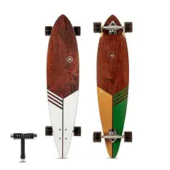 Magneto 40-inch Pintail Cruiser Longboard Skateboard - Hard Maple Core Long Board Deck - Ideal for Commuting, Cruising, Carving - Suitable for Kids Ages 3-14 (Classic) Multicolor