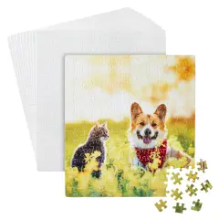 10 Sets Blank Sublimation Puzzles for DIY Crafts, 210-Piece Jigsaws for Heat Press Thermal Transfer (12 x 11 In) Multicolor