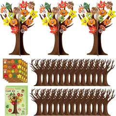 16Pcs Autumn Cartoon Maple Leaves-Fall Leaves Tree Craft Kits