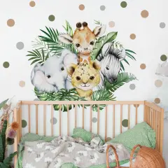 Watercolor Jungle Animal Wall Decal - 28