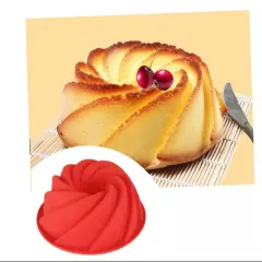 9.5 Inch bunte Cake Pan, Silicone Fluted Para Gelatinas Cake Mold,