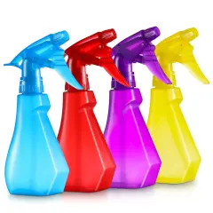 4-Pack, 8oz Plastic Empty Spray Bottles - Red, Yellow, Purple, Blue