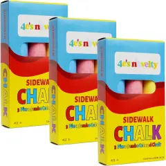 4E&rsquo;s Novelty 3 Boxes Jumbo Sidewalk Chalk - Sidewalk Chalk Party Favors