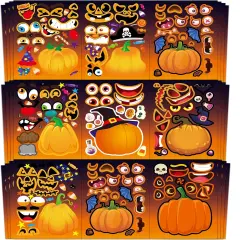 32 Pumpkin Make-A-Face Stickers