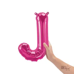 NorthStar Balloons&reg; 16 Inch Letter J Magenta Air Fill Only