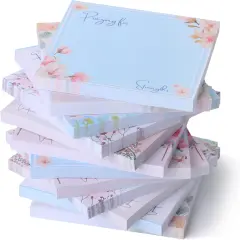 Floral Sticky Notes, 12 Pads, Aesthetic Colorful Sticky Notes in Bulk