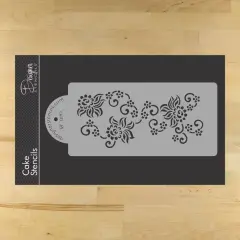 Jonquil Floral Cake Stencil Side | C897 by Designer Stencils | Cake Decorating Tools |