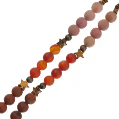 John Bead 6mm Solar System Universe Galaxy 5" Bead Strand Mars