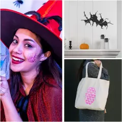 32 Pcs Halloween Face Painting Stencils(Custom)