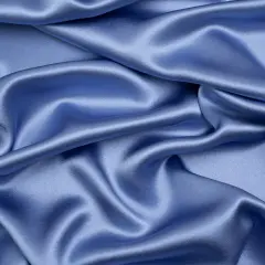 1 Yard Regatta Blue Silk Crepe Back Satin Elegant Smooth Luxury Fabric 44 inch Width
