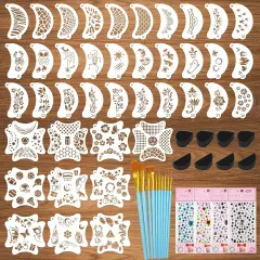 40 +22 Pcs Face Paint Stencils(translucent)