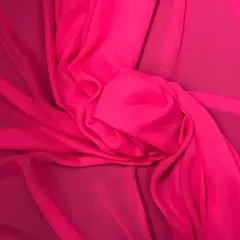 1 Yard Hot Pink Chiffon Fabric for Dresses, Party Decor, Crafts, Overlays, Cosplay Sewing 59&Prime;-60&Prime; Wide