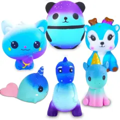 Slow Rising Galaxy Squishy Toys Set - 6 Pack