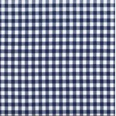 Easycare Gingham Large Navy Polyester Cotton Fabric by the Yard