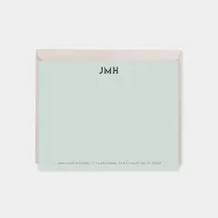 Monogram Note Cards with Beveled Type VI
