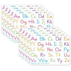 Smart Poly&reg; PosterMat Pals&trade; Space Savers, 13" x 9-1/2", Traditional Manuscript, Pack of 10