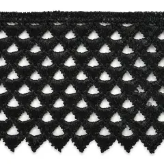 5 yards of Extended Magdalena Lace Trim 3" | 5 yard cut Black