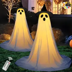 2 Packs 47'' Halloween Decorations Outdoor Standing Ghost
