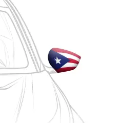 G128 2 Pack: Puerto Rico PR Car Side View Mirror Cover 5.9x8.66 In