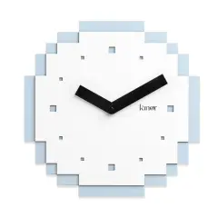 Pixel Wall Clock Light Blue