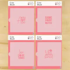 Tennis Messages Cookie Stencil Set | Sports Cookie Stencil | DIY Stencil | Craft Stencil | Confection Couture |