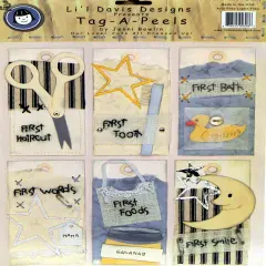 Li'l Davis Designs Tag-A-Peels Vintage Baby Cardstock Stickers