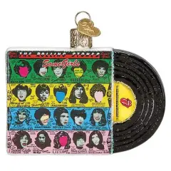 Old World Christmas 3.0 Inch Some Girls Album Cover Christmas Tree Ornament , The Rolling Stones Multicolored