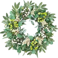 Artificial Eucalyptus Wreath for Front Door 20 Inc