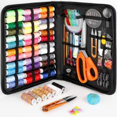 Sewing Kit for Adults &ndash; 43XL Thread, Needles & Scissors | Travel & Home Use