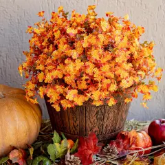Artificial Fall Flowers Outdoor Fake Mums - 12 Bundles