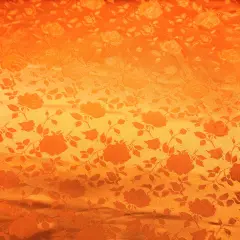 1 Yard Orange Jacquard Satin Fabric Reversible for Tablecloth Overlays Curtains 58/60 Inches Wide