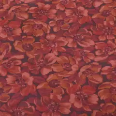 Brown Flowers with Brown Background Cotton Fabric by the yard