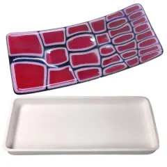 11&rdquo; x 5" x 1" Patty Gray Dam Glass Fusing Kiln Mold