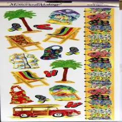 Memories In The Making Vintage Beach Stickers