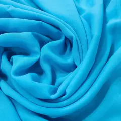 1 Yard Lightweight Sheer Chiffon Fabric, 60" Wide, Ideal for Bridal & Formal Dresses Aqua