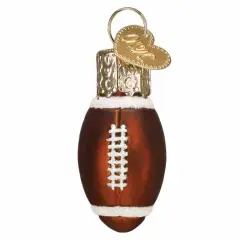 Old World Christmas 1.75 In Mini Football Christmas Tree Ornament , Gumdrops Collection Sports Tackle Brown