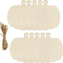 16 Pack Wood Pumpkin Cutouts Unfinished Wooden Pumpkin